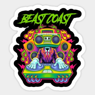 BEAST COAST RAPPER Sticker